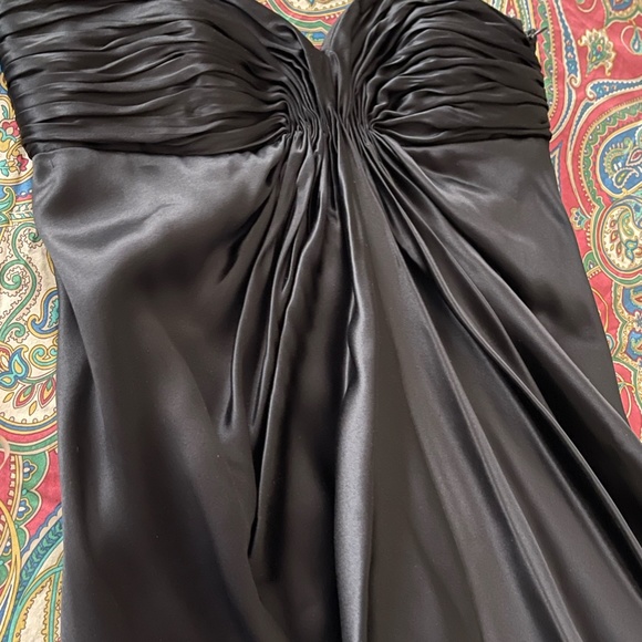 Laundry Black Silk Strapless Cocktail Dress Size 4 Petite NWT - Picture 2 of 7